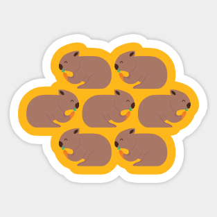 Wombat Loves Carrot I Sticker